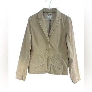 Ameriacn Eagle Outfitters Corduory Blazer Jacket Pockets Oatmeal Color Large